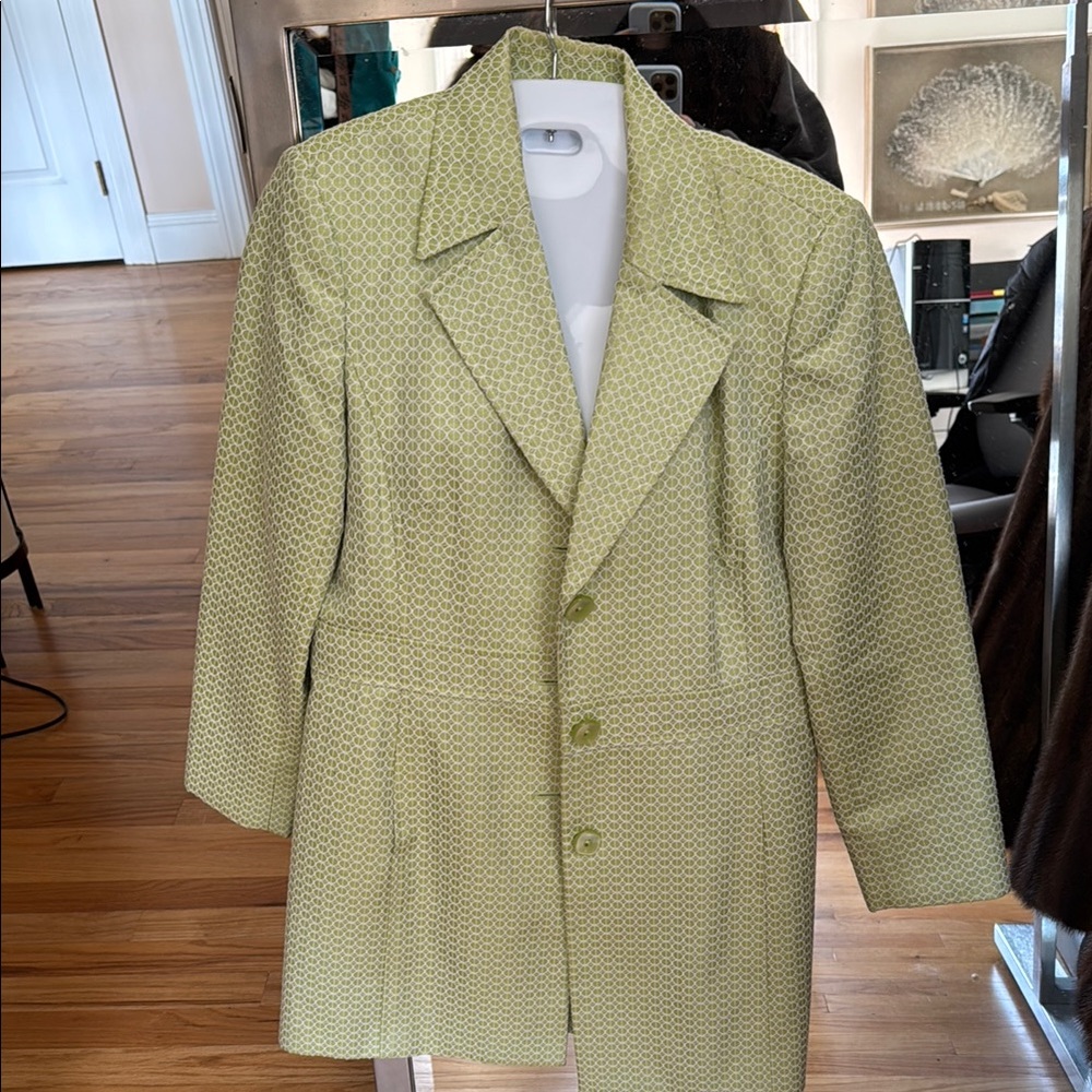 Elegant Vintage Green Women's Coat